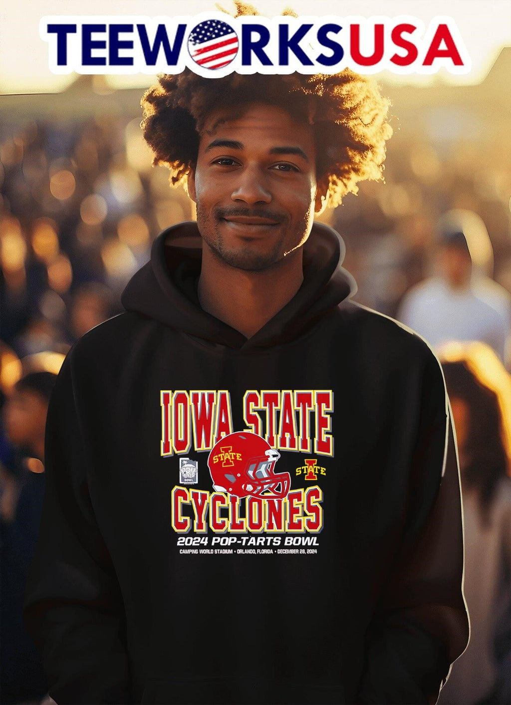 2024 Pop-Tarts Bowl Iowa State Cyclones Helmet - Adult & Kids T-Shirts, Sweatshirts & Hoodies apparel design preview 2