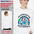 Bluey characters we wear blue for autism accept - Adult & Kids T-Shirts, Sweatshirts & Hoodies apparel design preview 1