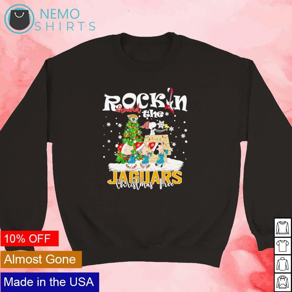 The Peanuts Jacksonville Jaguars rockin around - Adult & Kids T-Shirts, Sweatshirts & Hoodies apparel design preview 5