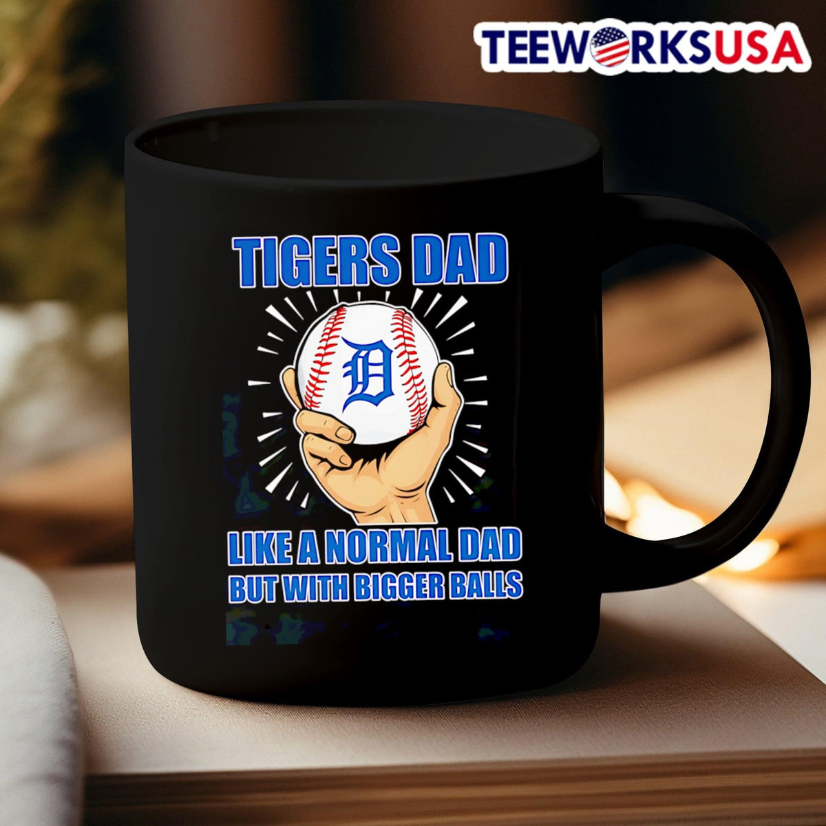 Detroit Tigers dad like a normal but with bigger - Adult & Kids T-Shirts, Sweatshirts & Hoodies apparel design preview 3