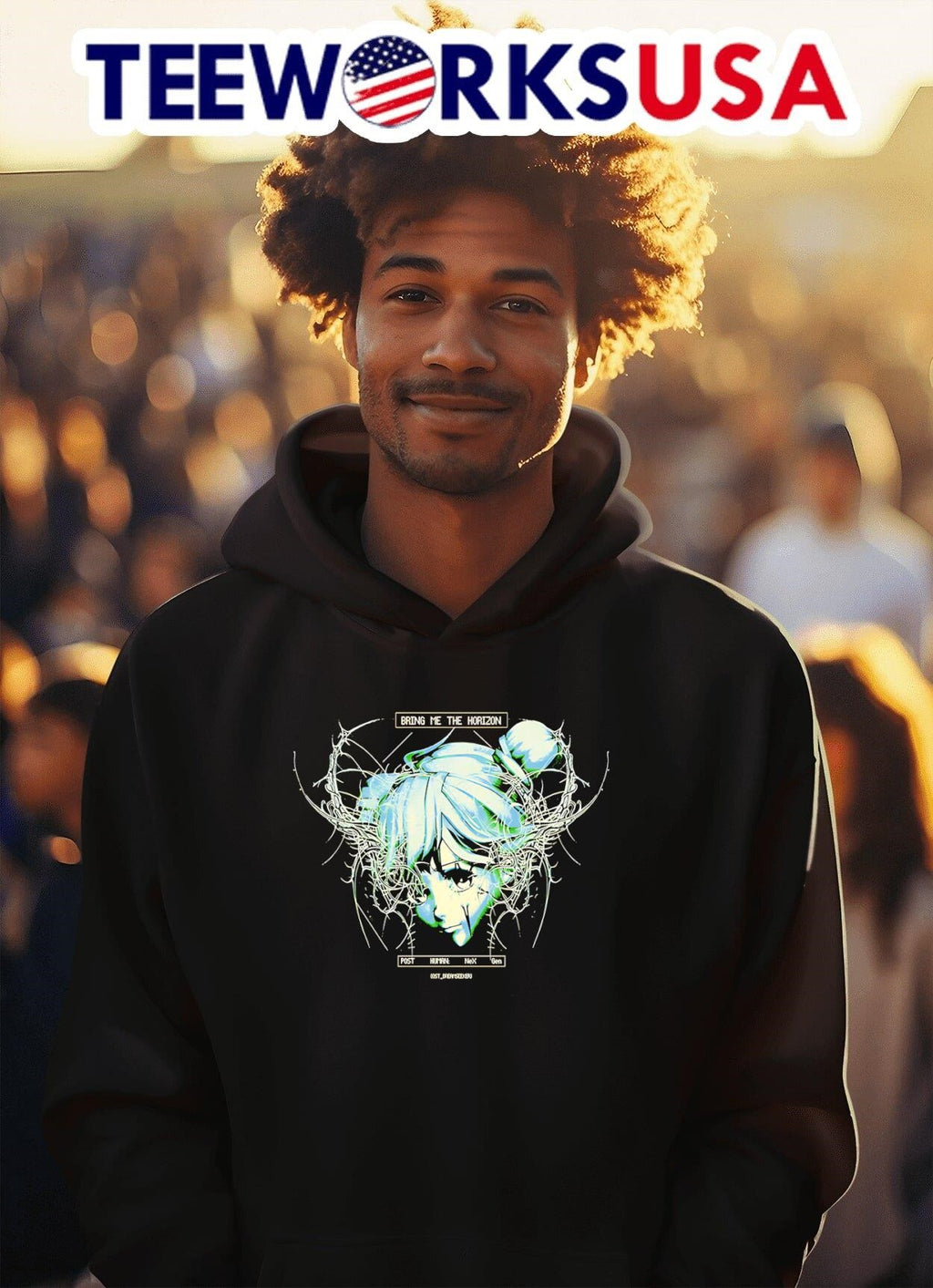 Post Human NeX GEn YOUtopia - Adult & Kids T-Shirts, Sweatshirts & Hoodies apparel design preview 2