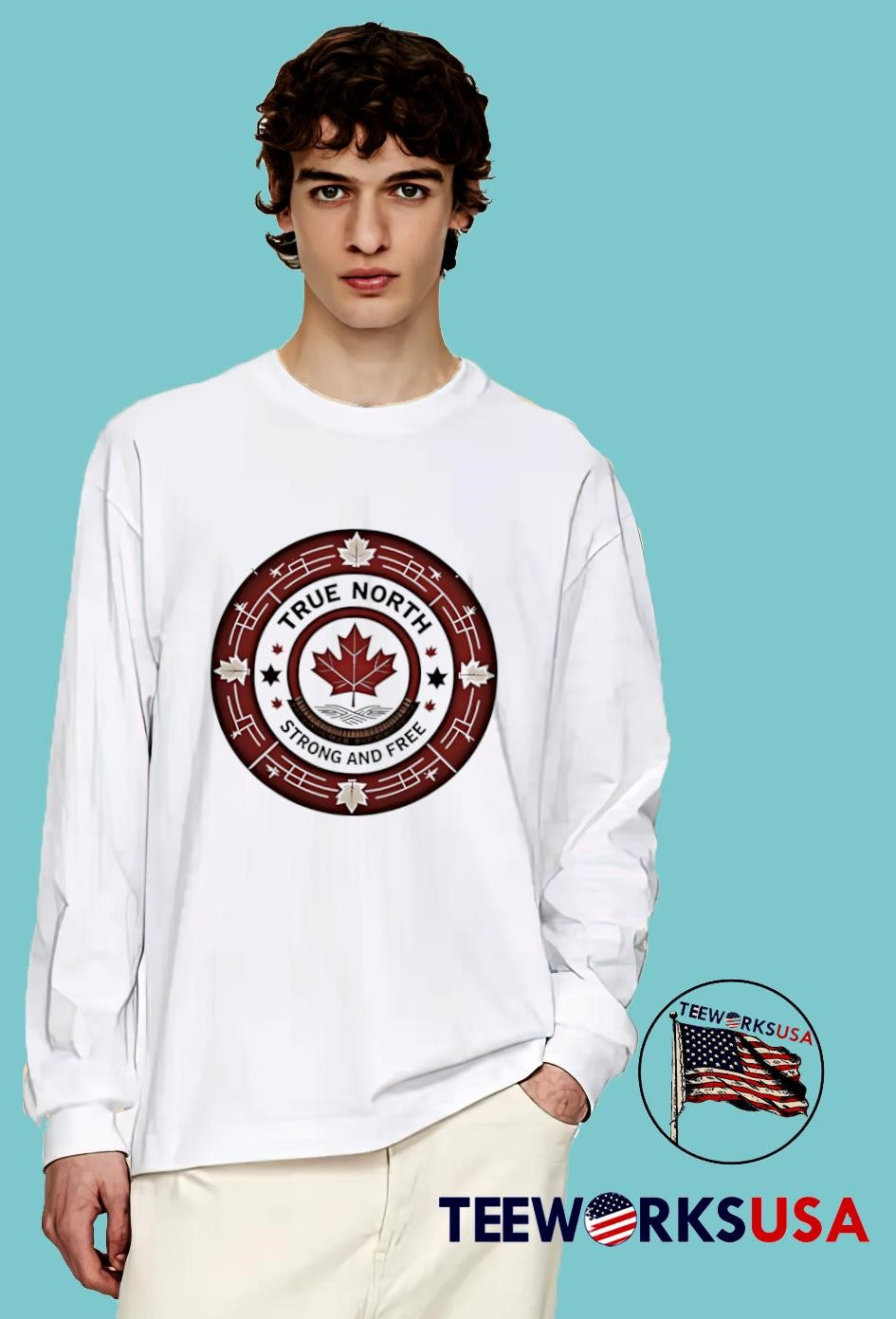 True North Strong And Free Canada - Adult & Kids T-Shirts, Sweatshirts & Hoodies apparel design preview 4