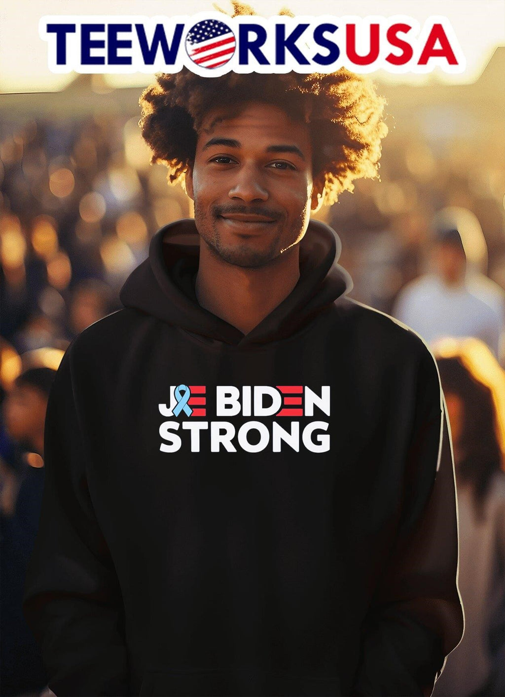 Joe Biden strong Cancer support - Adult & Kids T-Shirts, Sweatshirts & Hoodies apparel design preview 2