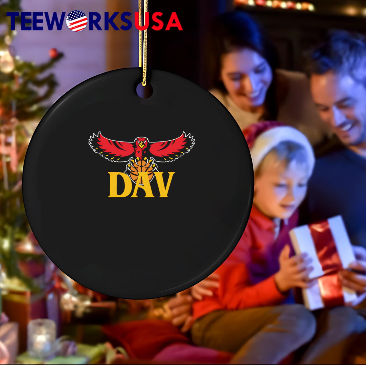 Atlanta Hawks DAV - Adult & Kids T-Shirts, Sweatshirts & Hoodies apparel design preview 4