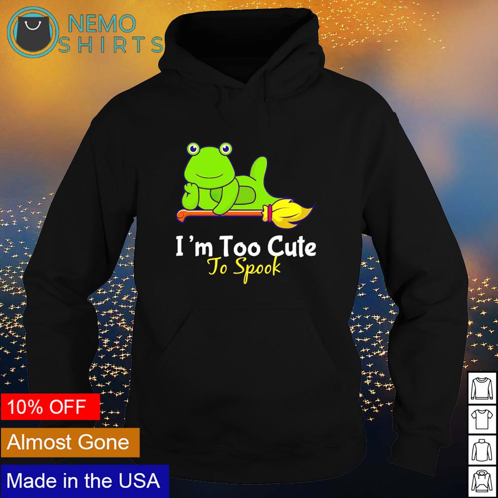 Frog I'm too cute to spook - Adult & Kids T-Shirts, Sweatshirts & Hoodies apparel design preview 2