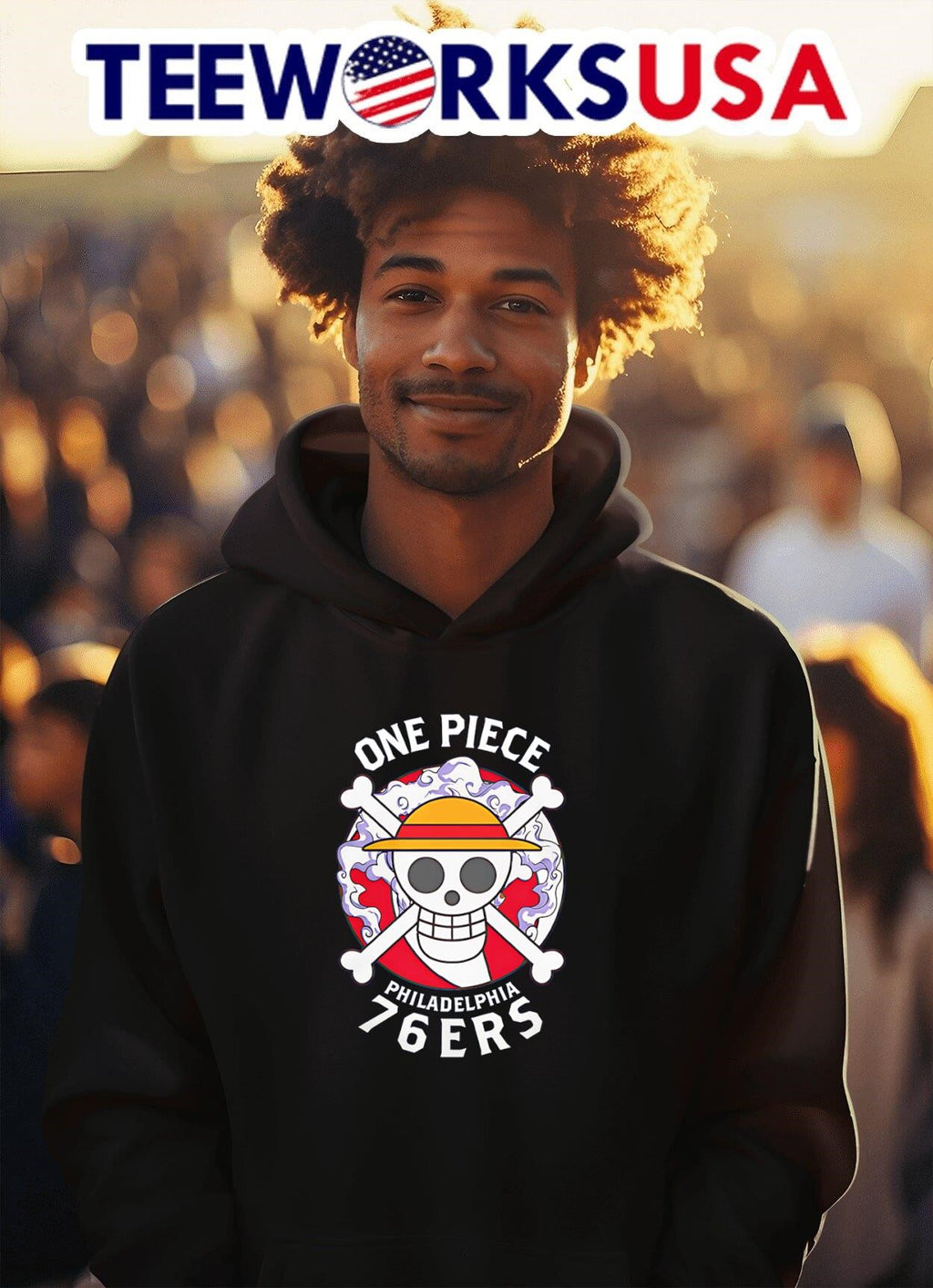 Philadelphia 76ers x One Piece Night - Adult & Kids T-Shirts, Sweatshirts & Hoodies apparel design preview 2