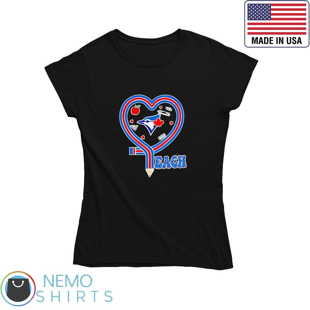 Toronto Blue Jays teach pencil heat logo - Adult & Kids T-Shirts, Sweatshirts & Hoodies apparel design preview 4