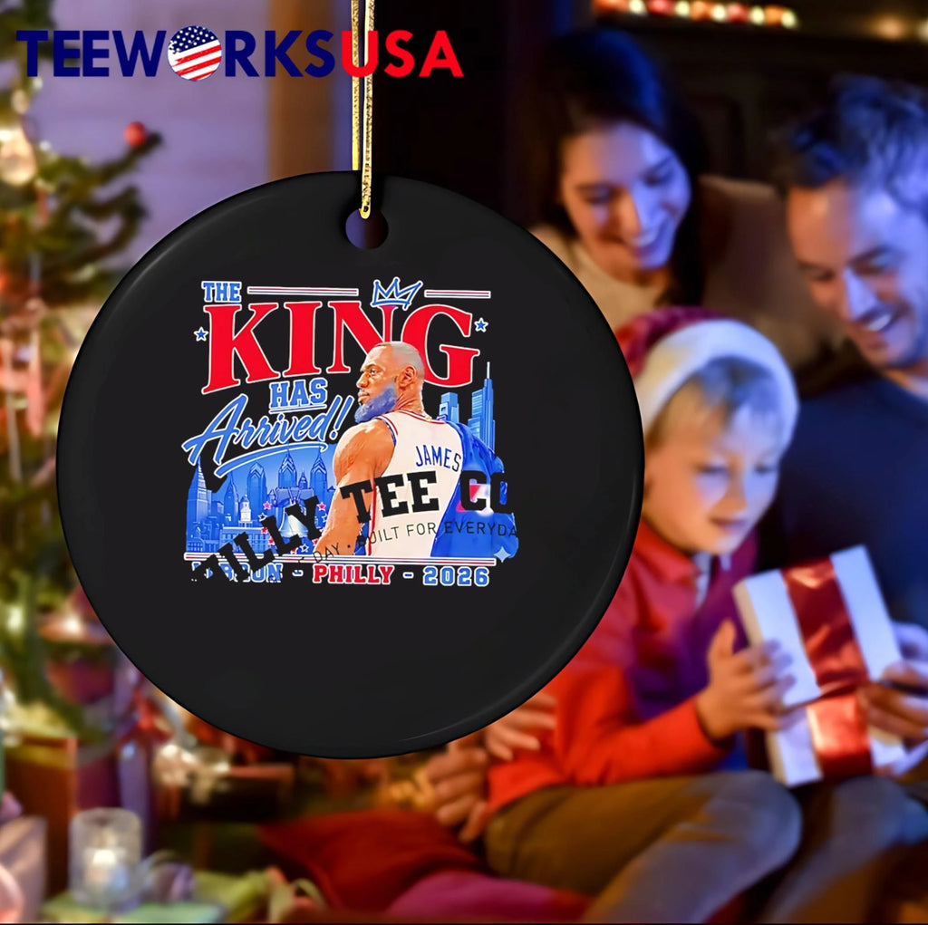 Philly Co The King Has Arrived LeBron James - Adult & Kids T-Shirts, Sweatshirts & Hoodies apparel design preview 4
