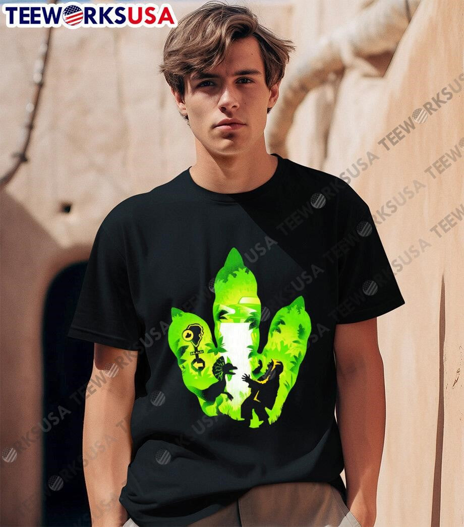 Dilophosaurus footprint Jurassic Park - Adult & Kids T-Shirts, Sweatshirts & Hoodies apparel design preview 1