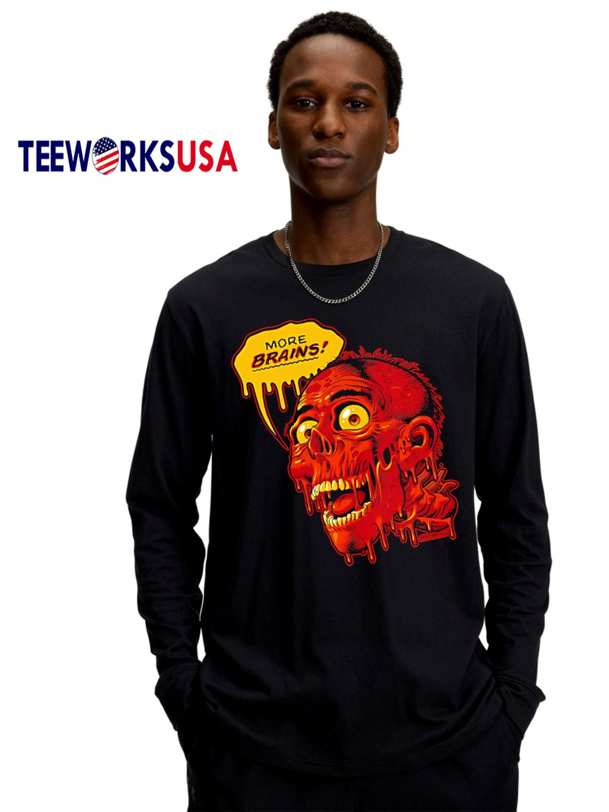 More Brains Return Of The Living Dead Baseball - Adult & Kids T-Shirts, Sweatshirts & Hoodies apparel design preview 4