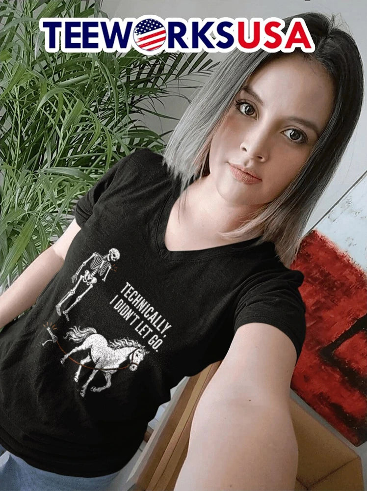 Skeleton Technically I Didn't Let Go - Adult & Kids T-Shirts, Sweatshirts & Hoodies apparel design preview 7