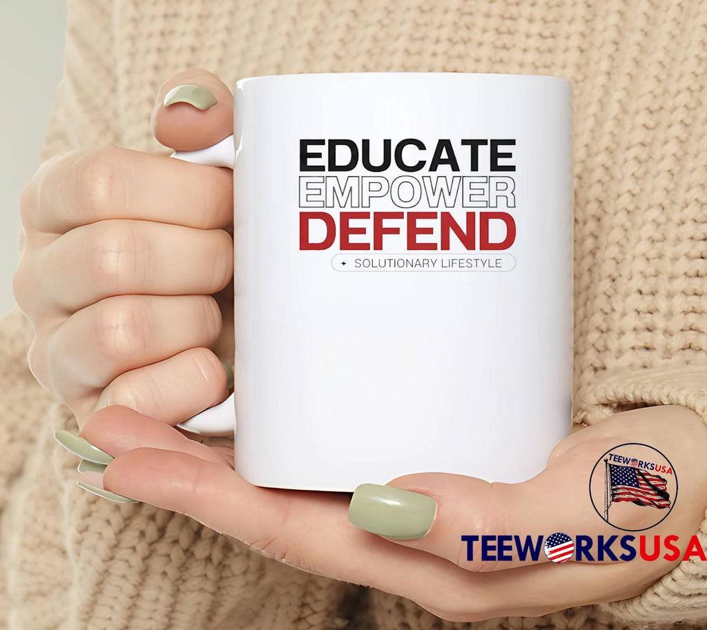 Solutionary Lifestyle Educate Empower Defend Stacked - Adult & Kids T-Shirts, Sweatshirts & Hoodies apparel design preview 4