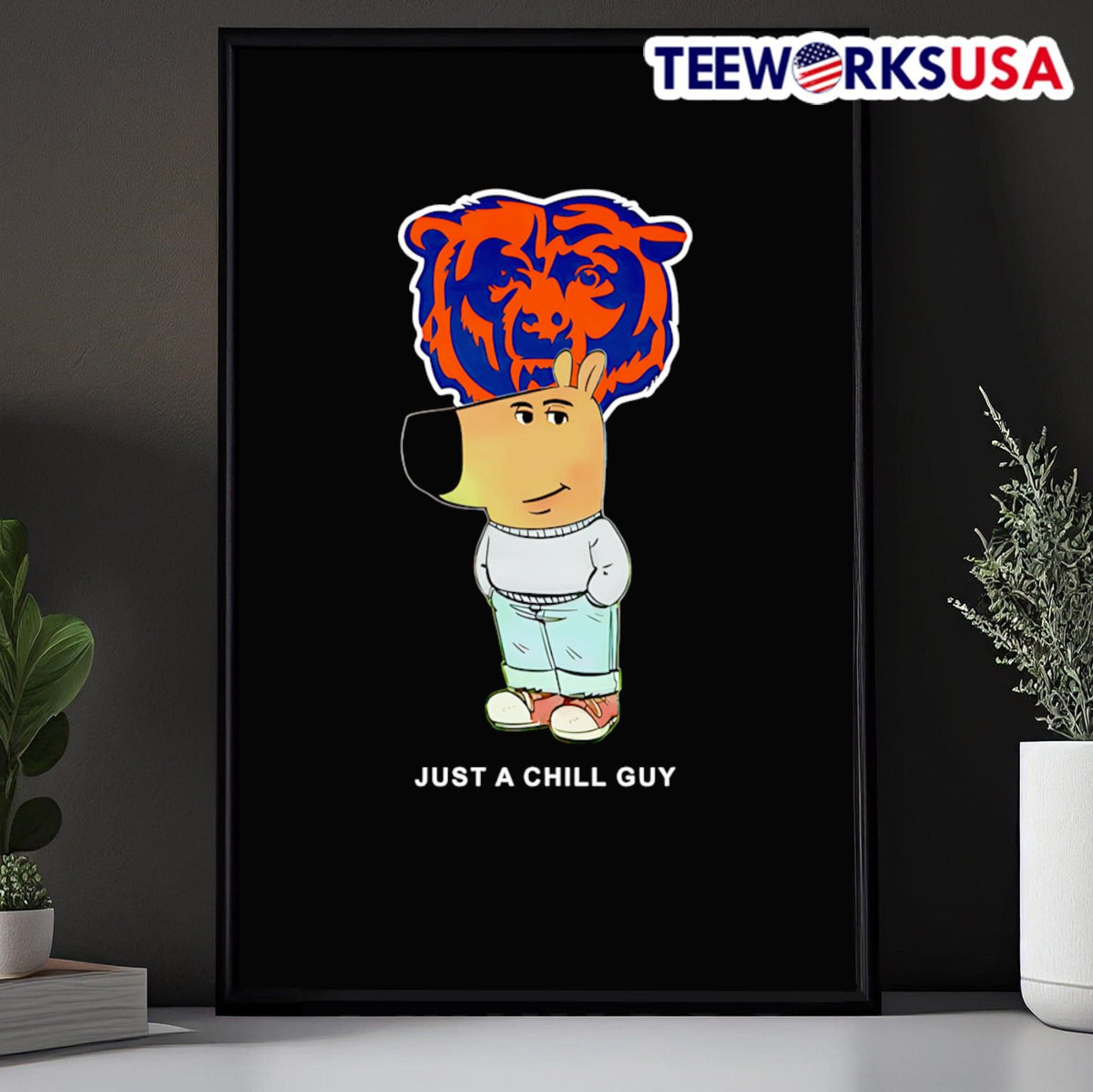 Just a Chill Guy Chicago Bears - Adult & Kids T-Shirts, Sweatshirts & Hoodies apparel design preview 5