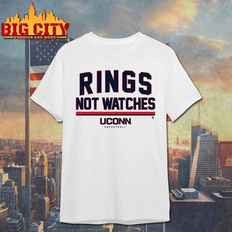 UConn Rings Not Watches College Basketball - Adult & Kids T-Shirts, Sweatshirts & Hoodies apparel design preview 1