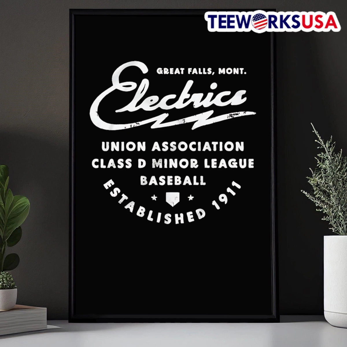 Great Falls Mont Electrics Union Association Class D - Adult & Kids T-Shirts, Sweatshirts & Hoodies apparel design preview 5