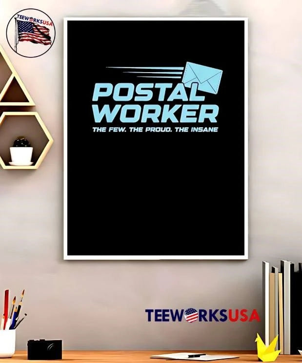 The Few Proud Insane Postal Worker - Adult & Kids T-Shirts, Sweatshirts & Hoodies apparel design preview 5