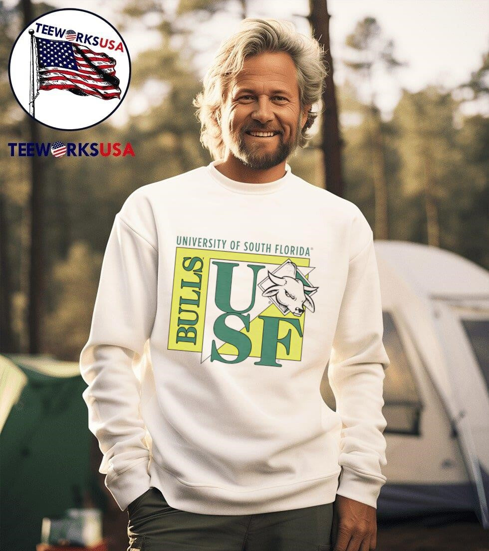 Vintage USF Bulls - Adult & Kids T-Shirts, Sweatshirts & Hoodies apparel design preview 3