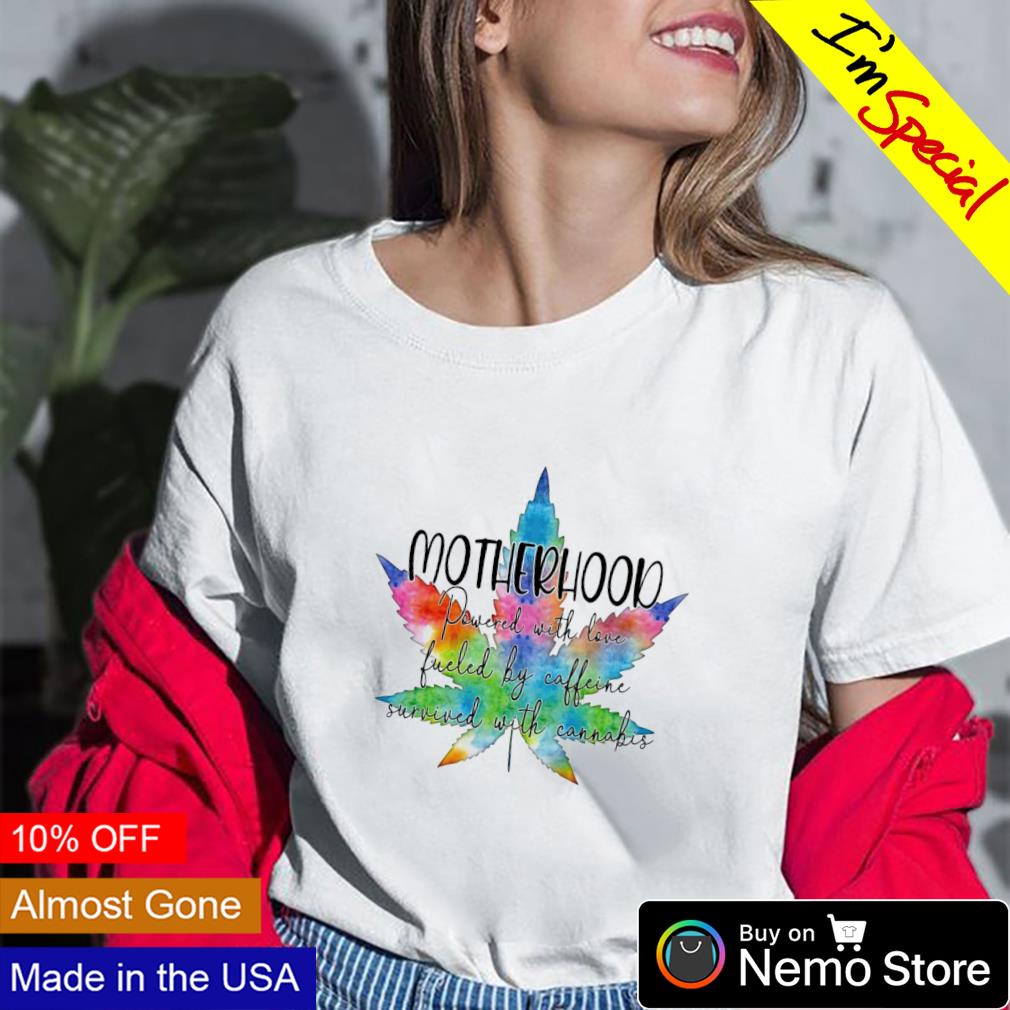 Weed motherhood powered with love fueled by caffeine - Adult & Kids T-Shirts, Sweatshirts & Hoodies apparel design preview 2