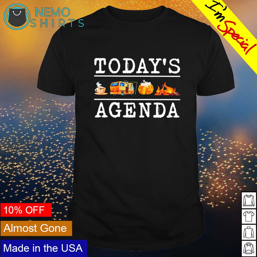 Camping today's agenda - Adult & Kids T-Shirts, Sweatshirts & Hoodies apparel design preview 1