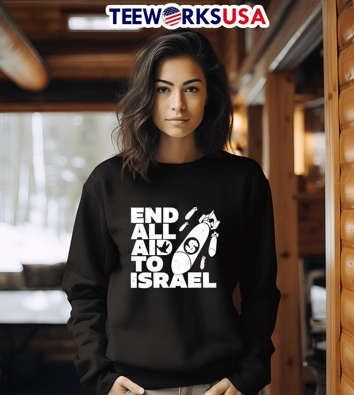 Boom Money end all aid to Israel - Adult & Kids T-Shirts, Sweatshirts & Hoodies apparel design preview 3