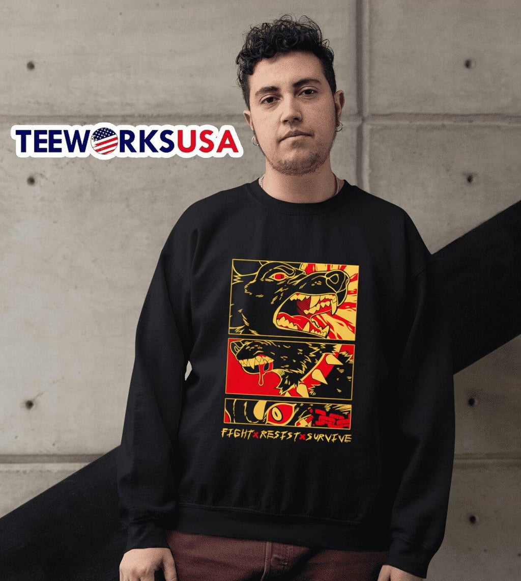 Fight Resist Survive - Adult & Kids T-Shirts, Sweatshirts & Hoodies apparel design preview 6