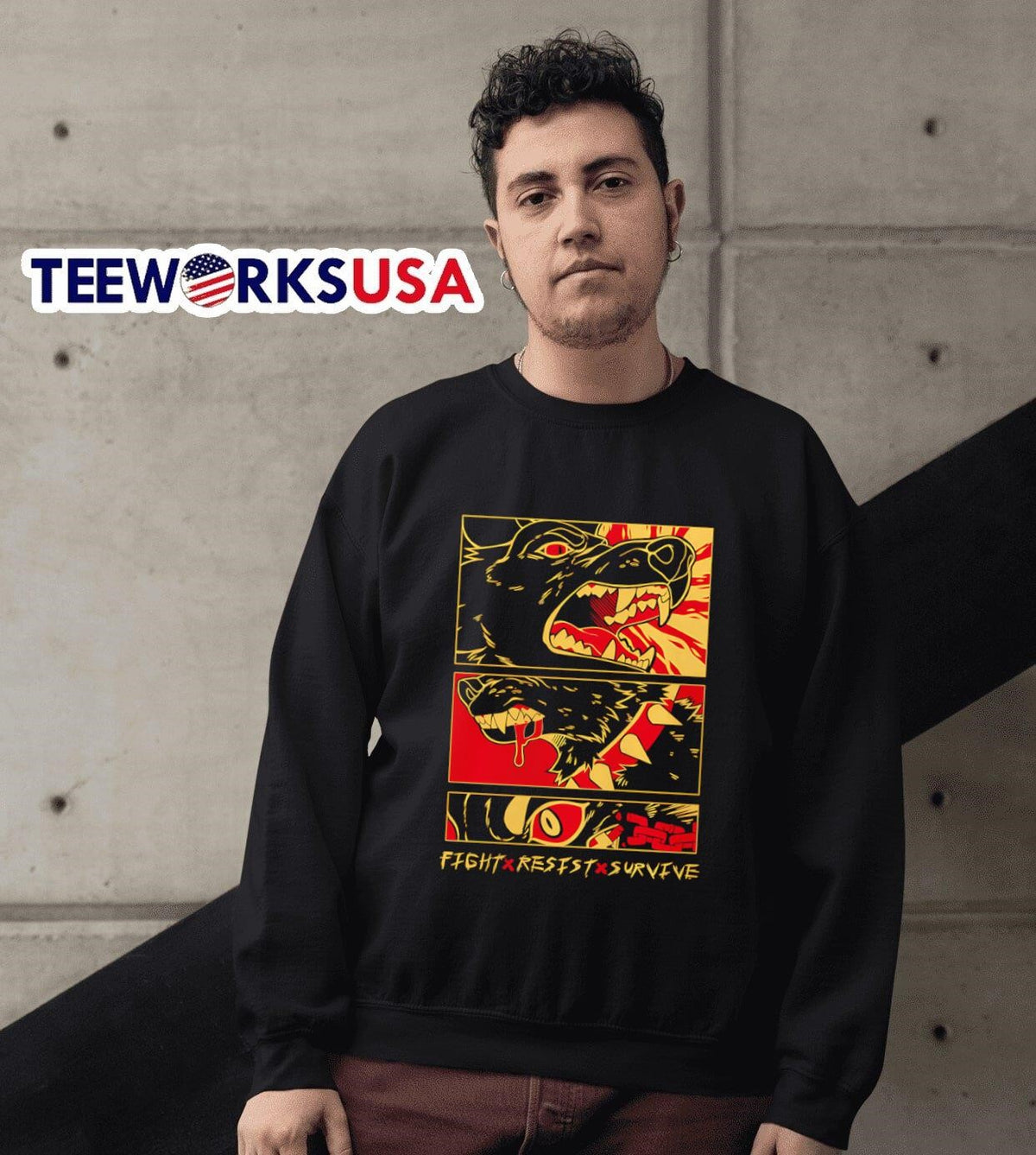 Fight Resist Survive - Adult & Kids T-Shirts, Sweatshirts & Hoodies apparel design preview 6