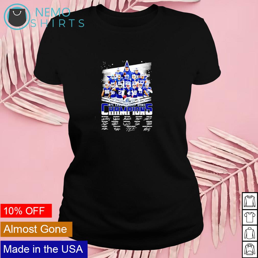 Dallas Cowboys 2022 NFC championship game signatures - Adult & Kids T-Shirts, Sweatshirts & Hoodies product image 4