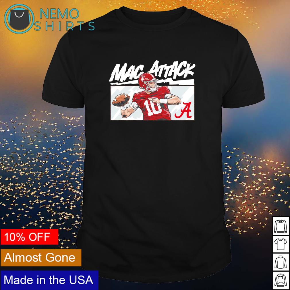 Alabama Crimson Tide Mac Jones attack - Adult & Kids T-Shirts, Sweatshirts & Hoodies apparel design preview 1
