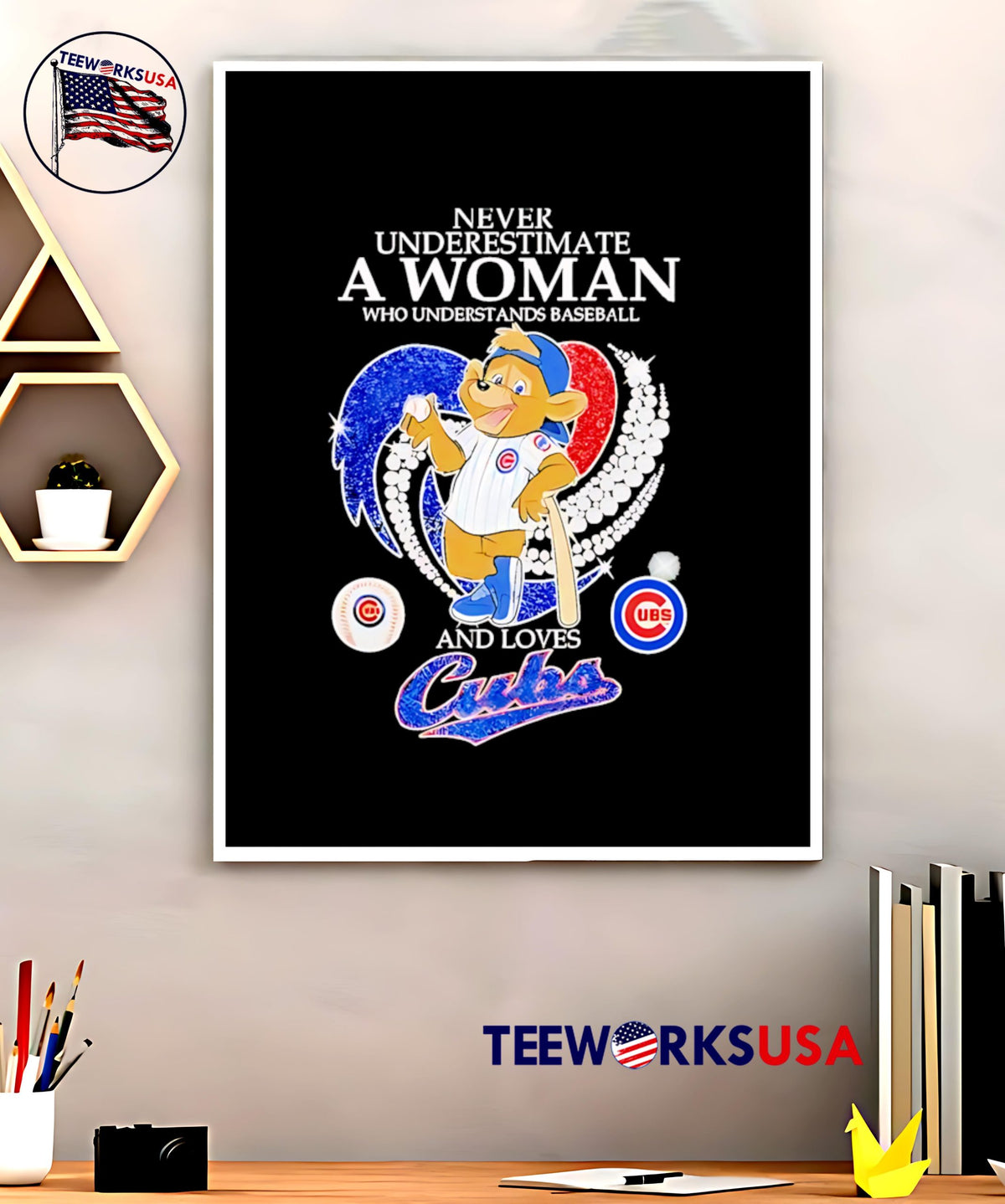 Strong women who know baseball and adore the Cubs - Adult & Kids T-Shirts, Sweatshirts & Hoodies apparel design preview 5