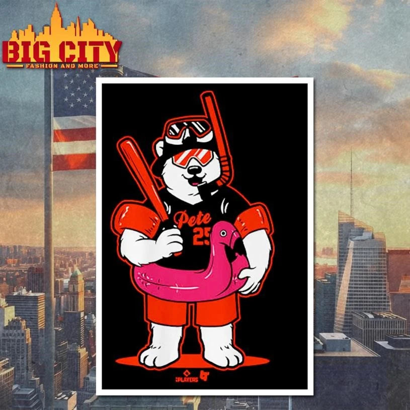Pete Alonso Polar Splash Graphic - Adult & Kids T-Shirts, Sweatshirts & Hoodies apparel design preview 4