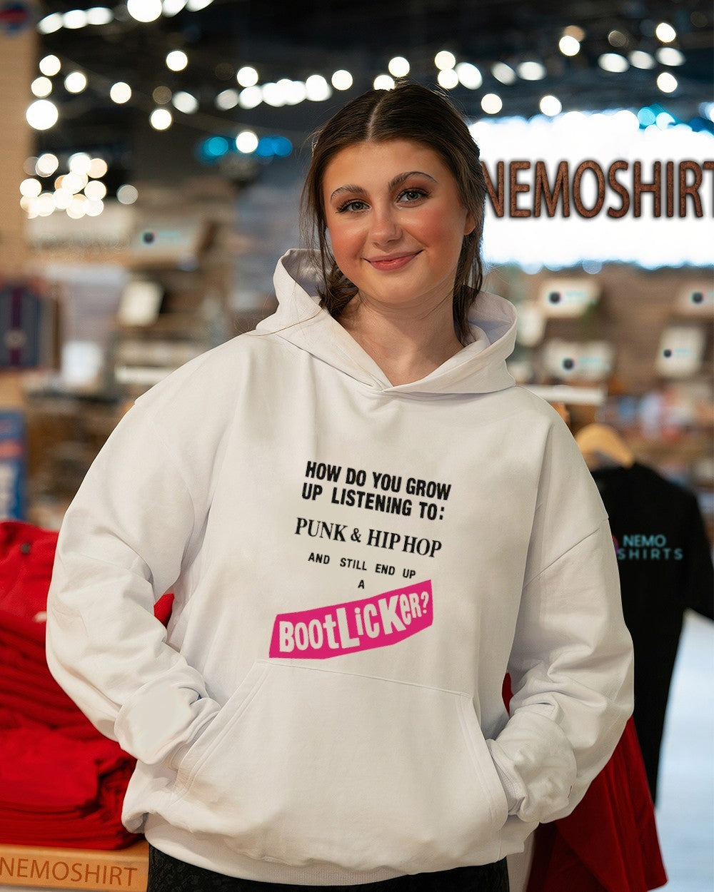 How do you grow up listening to punk and hip hop - Adult & Kids T-Shirts, Sweatshirts & Hoodies apparel design preview 3