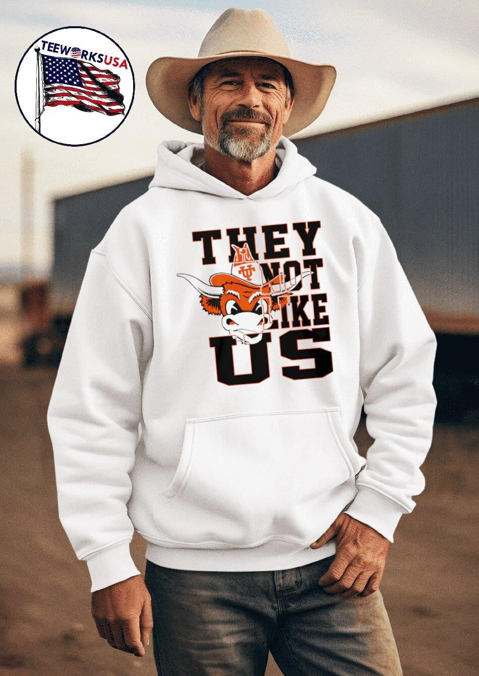 They not like us Texas Longhorns - Adult & Kids T-Shirts, Sweatshirts & Hoodies apparel design preview 2