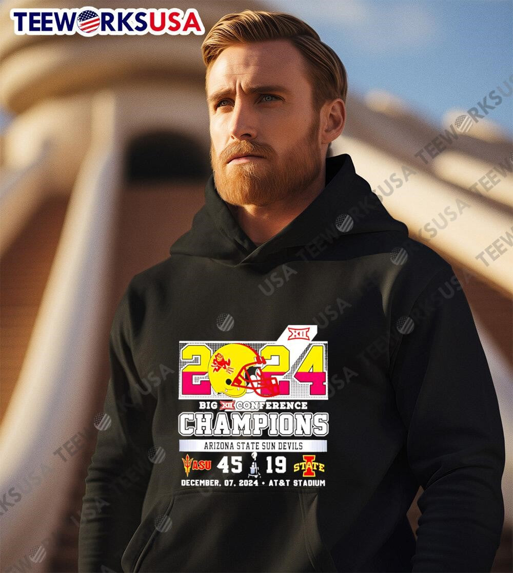 Arizona State Sun Devils 2024 Big 12 Conference - Adult & Kids T-Shirts, Sweatshirts & Hoodies apparel design preview 3
