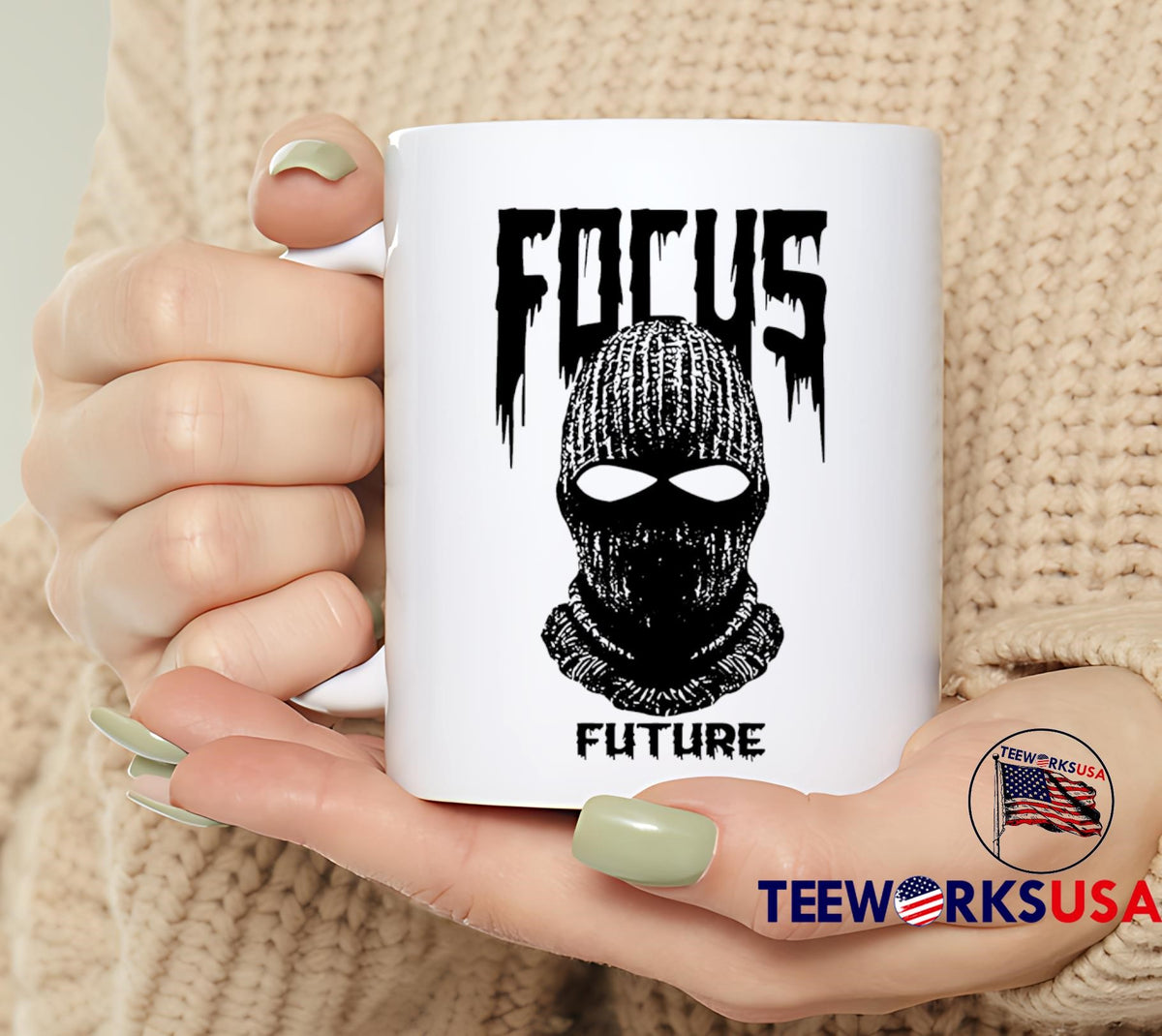 Focus Future hooded mask - Adult & Kids T-Shirts, Sweatshirts & Hoodies apparel design preview 6