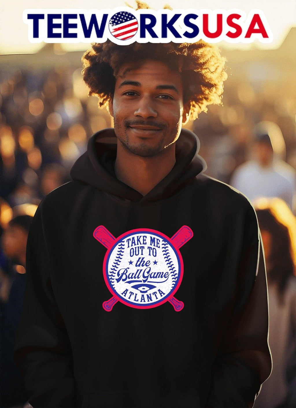 Take me out to the game Atlanta baseball - Adult & Kids T-Shirts, Sweatshirts & Hoodies apparel design preview 2