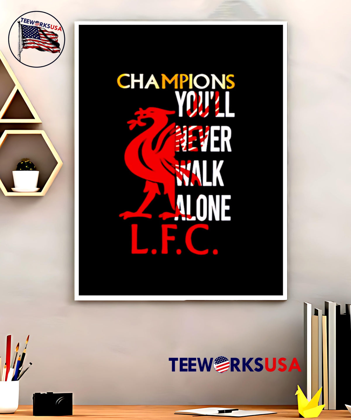 Champions you'll never walk alone LFC - Adult & Kids T-Shirts, Sweatshirts & Hoodies apparel design preview 5