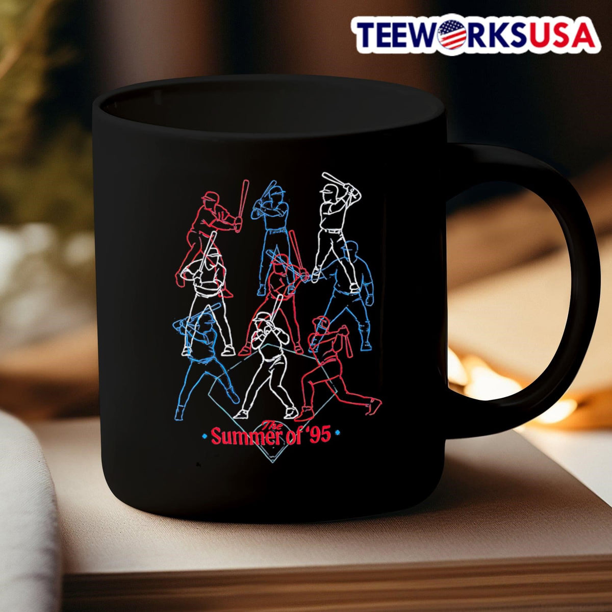 Summer of '95 Batting Stance - Adult & Kids T-Shirts, Sweatshirts & Hoodies apparel design preview 3