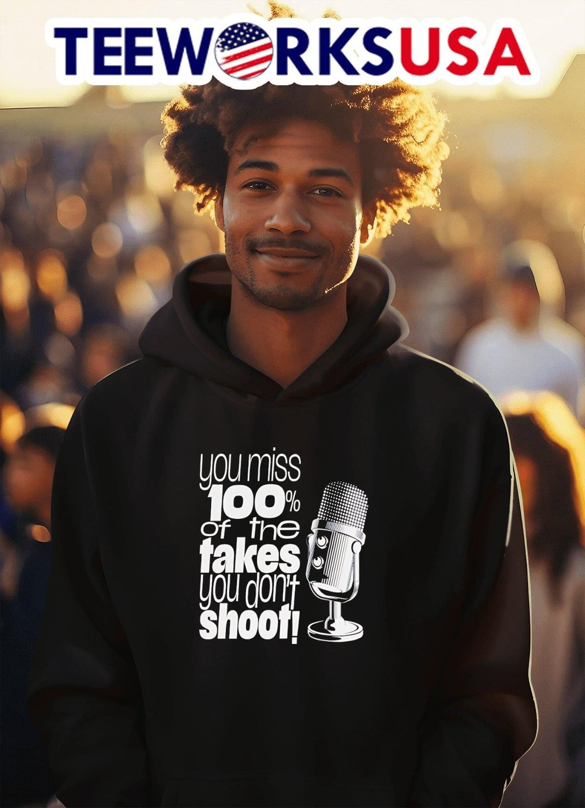 You miss 100 of the takes don't shoot - Adult & Kids T-Shirts, Sweatshirts & Hoodies apparel design preview 2