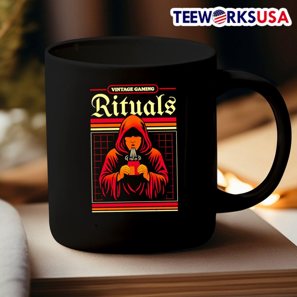 Vintage Gaming Rituals - Adult & Kids T-Shirts, Sweatshirts & Hoodies apparel design preview 3