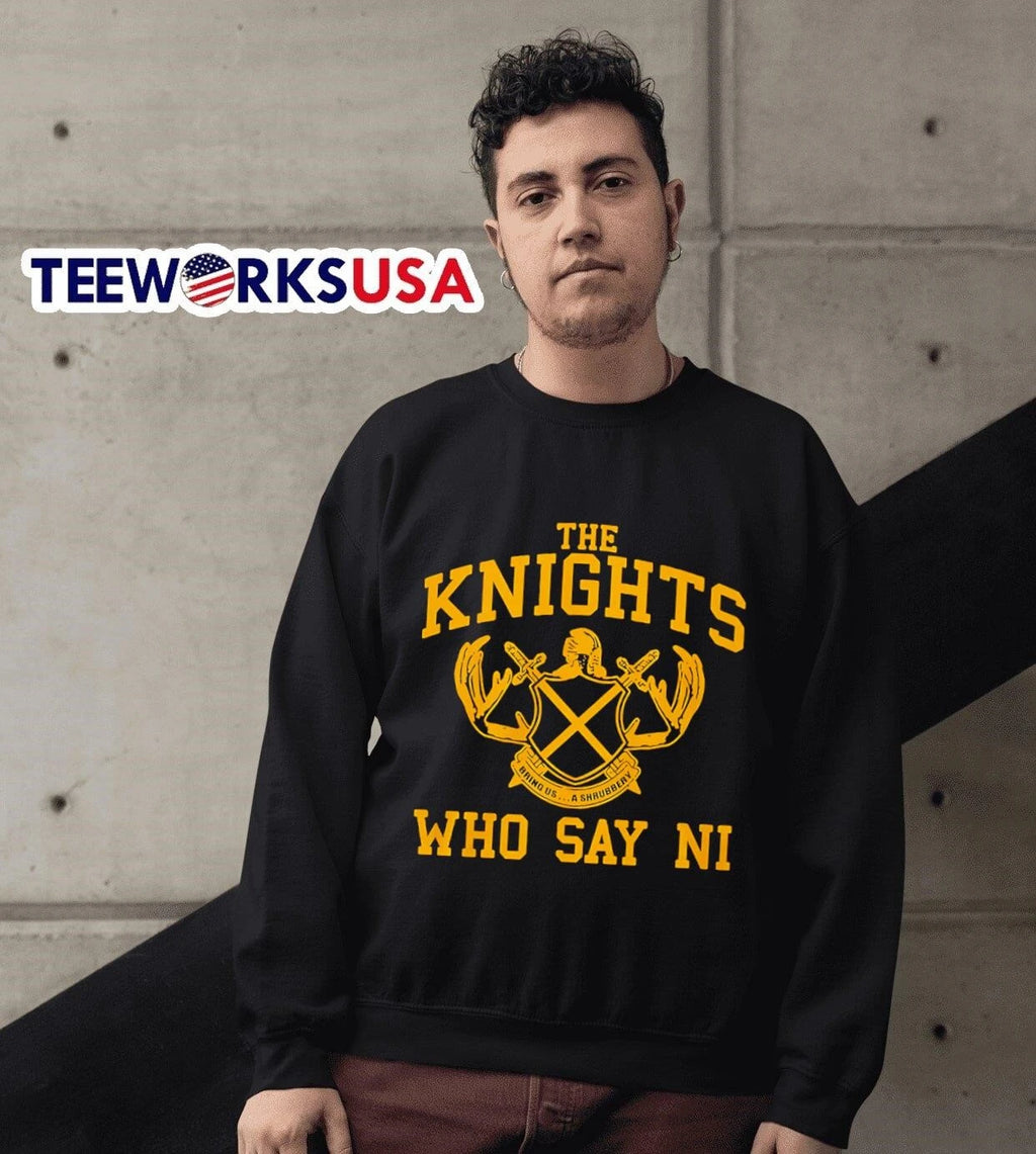 The Knights Who Say Ni Bring Us A Shrubbery Monty - Adult & Kids T-Shirts, Sweatshirts & Hoodies apparel design preview 6