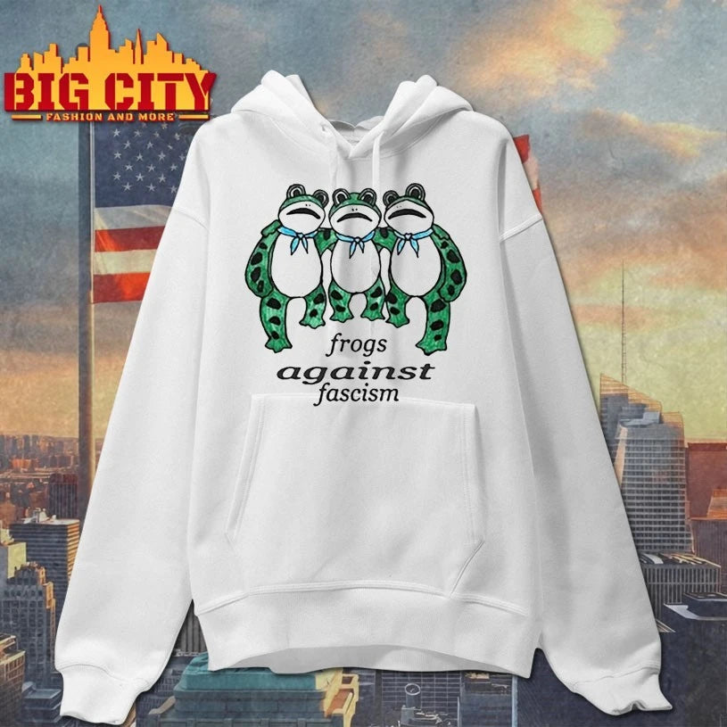 Frogs Against Fascism - Adult & Kids T-Shirts, Sweatshirts & Hoodies apparel design preview 2