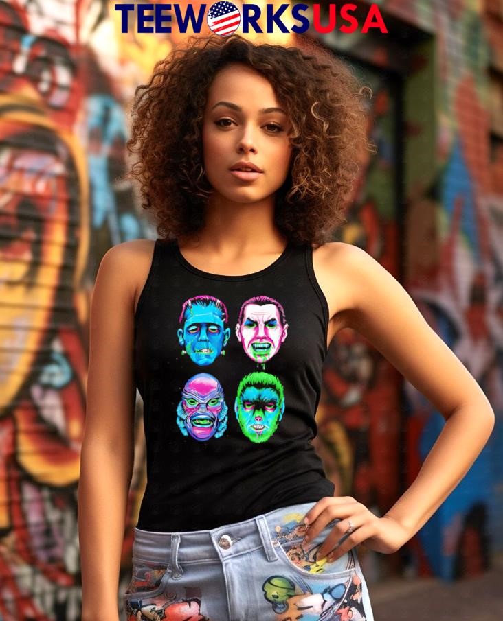 Neon Monster Masks - Adult & Kids T-Shirts, Sweatshirts & Hoodies apparel design preview 7