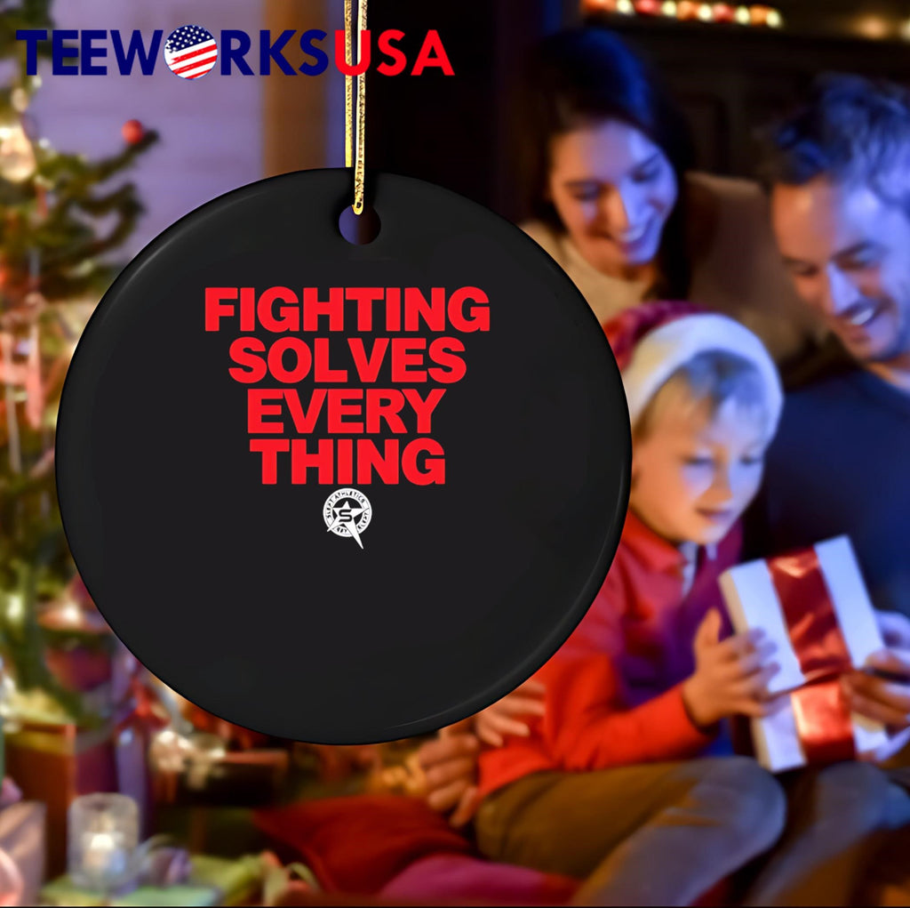 Fighting Solves Everything - Adult & Kids T-Shirts, Sweatshirts & Hoodies apparel design preview 4