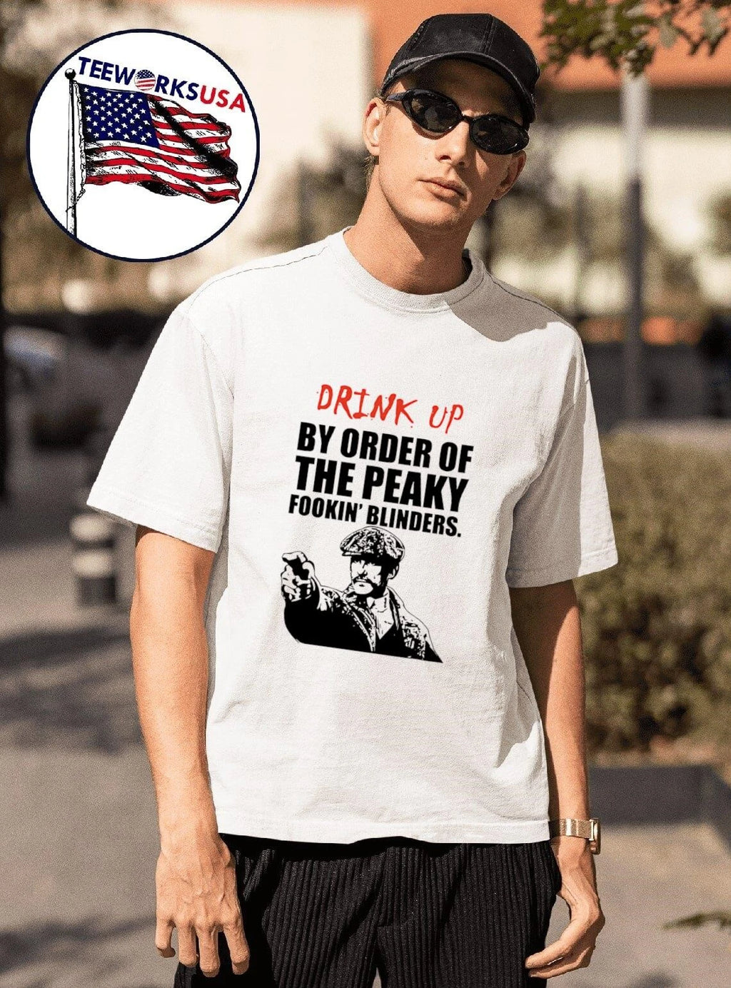 Drink Up By Order Of The Peaky Fookin' Blinders Tommy - Adult & Kids T-Shirts, Sweatshirts & Hoodies apparel design preview 1