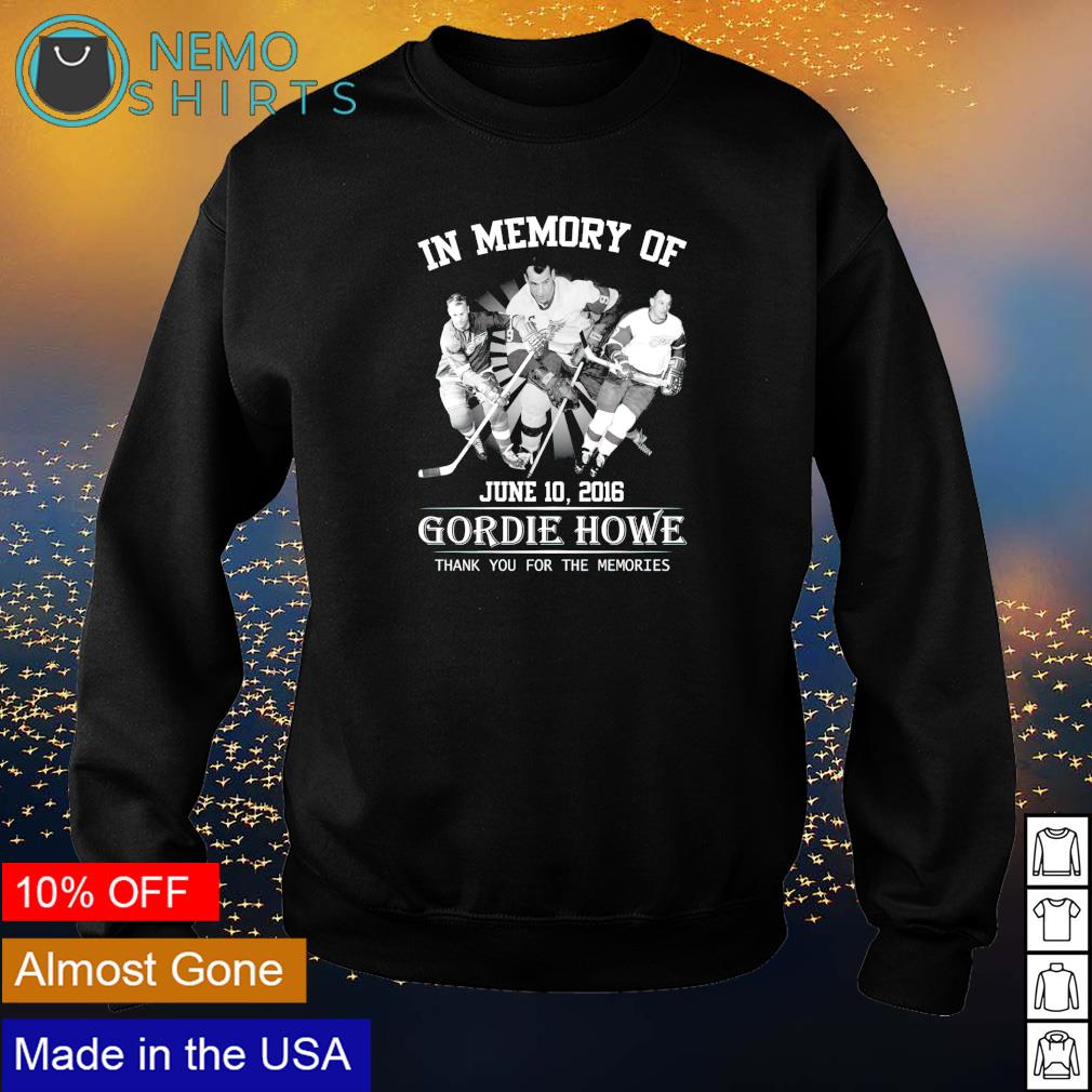 In memory of Gordie Howe thank you for the memories - Adult & Kids T-Shirts, Sweatshirts & Hoodies apparel design preview 4