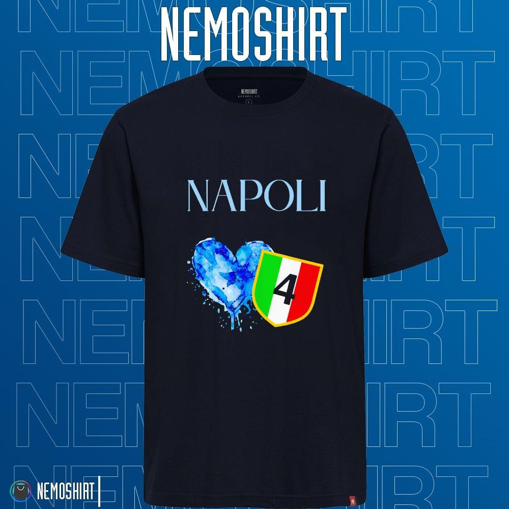 SSC Napoli 2025 Champion number 4 heart - Adult & Kids T-Shirts, Sweatshirts & Hoodies apparel design preview 1