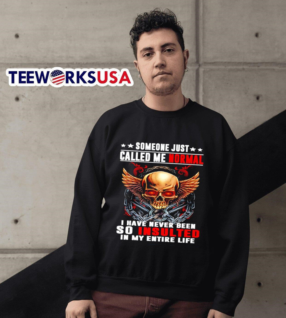Skull someone just called my normal I have never been - Adult & Kids T-Shirts, Sweatshirts & Hoodies apparel design preview 6