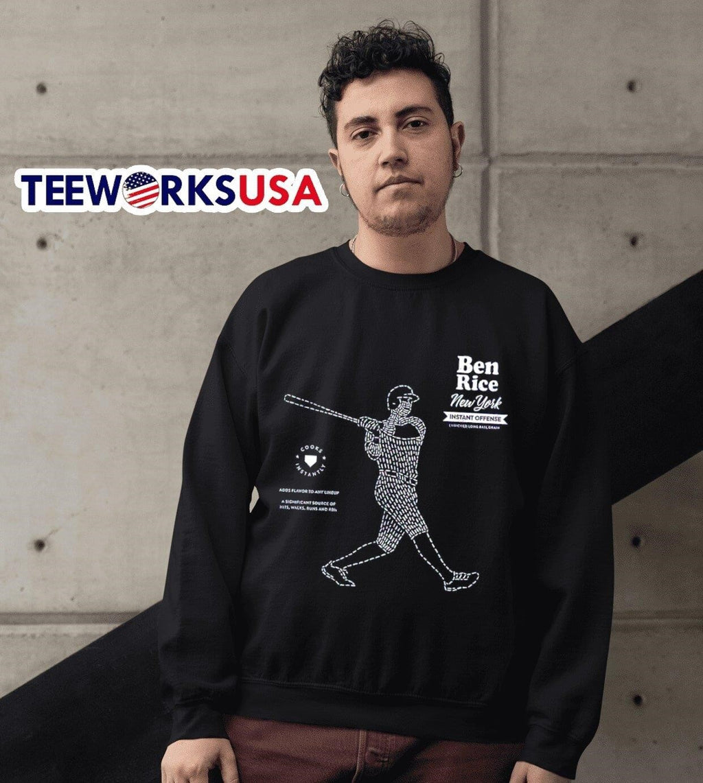 Ben Rice New York Yankees instant offense enriched - Adult & Kids T-Shirts, Sweatshirts & Hoodies apparel design preview 3