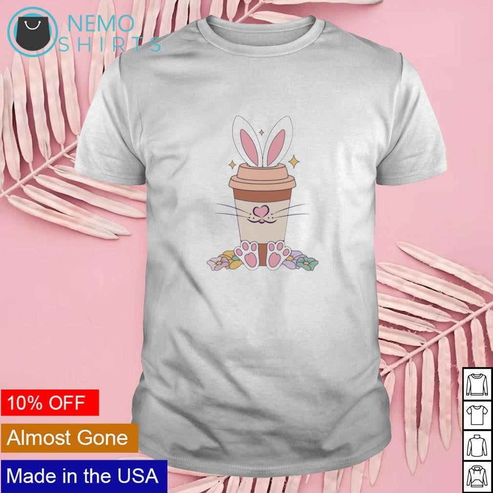 Silly bunny for coffee lovers Easter day - Adult & Kids T-Shirts, Sweatshirts & Hoodies apparel design preview 1