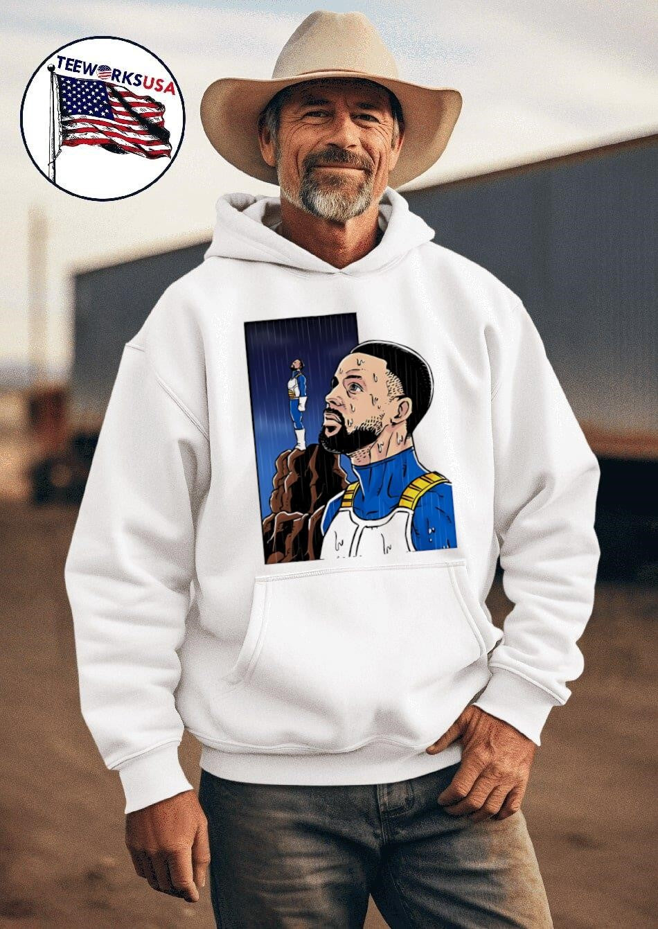 Dragon Ball Z Stephen Curry Vegeta Rainy Day - Adult & Kids T-Shirts, Sweatshirts & Hoodies apparel design preview 2